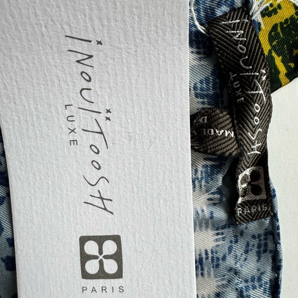 Inoui Toosh Luxe 100% Silk Scarf 70*70 Cm NWT - Picture 3 of 4